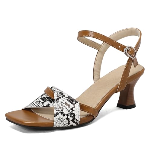 Lroey Reoly Damen Kitten Heel Sandals Square Toe Kleid Sandale Ls1007 Light-Braun Gr 47 EU Lroey Reoly Damen Kitten Heel Sandals Square Toe Kleid Sandale Ls1007 Light-Braun Gr 47 EU von Lroey Reoly