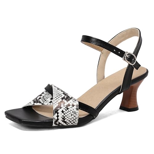 Lroey Reoly Damen Kitten Heel Sandals Square Toe Kleid Sandale Ls1007 Schwarz Gr 42 EU Lroey Reoly Damen Kitten Heel Sandals Square Toe Kleid Sandale Ls1007 Schwarz Gr 42 EU von Lroey Reoly