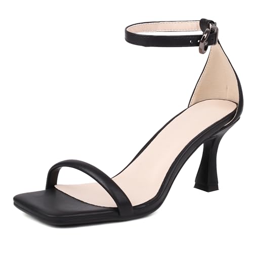 Lroey Reoly Damen Kitten Heel Sandals Square Toe Kleid Sandale Ls883 Schwarz Gr 34 EU Lroey Reoly Damen Kitten Heel Sandals Square Toe Kleid Sandale Ls883 Schwarz Gr 34 EU von Lroey Reoly