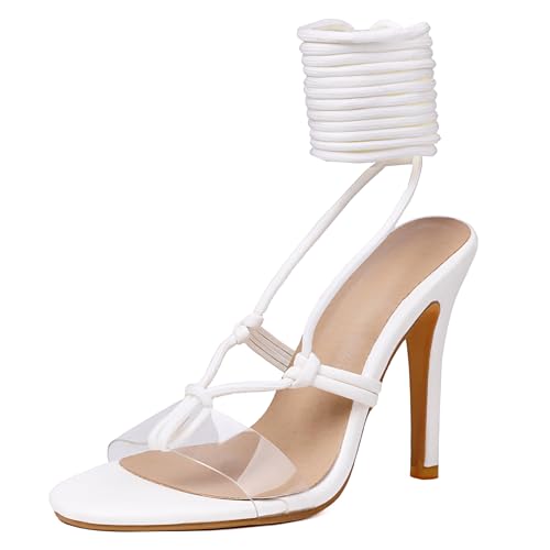 Lroey Reoly Damen Stiletto Höhe Ferse Gladiator Sandals Runde Zehen Daily Schuhe Ls767 Weiß Gr 48 EU Lroey Reoly Damen Stiletto Höhe Ferse Gladiator Sandals Runde Zehen Daily Schuhe Ls767 Weiß Gr 48 EU von Lroey Reoly