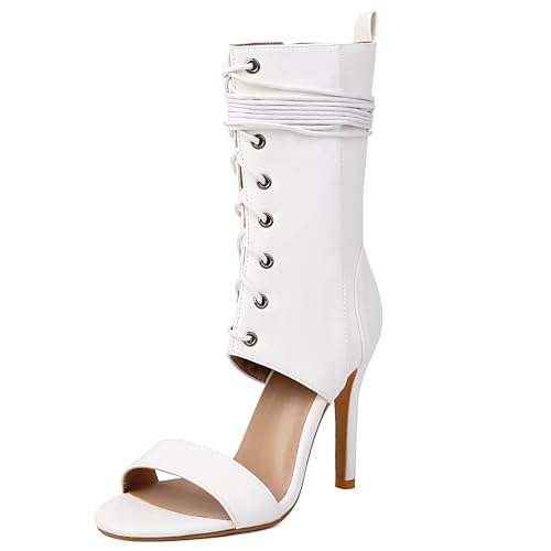 Lroey Reoly Damen Stiletto Höhe Ferse Sandals Runde Zehen Daily Schuhe Ls769 Weiß Gr 44 EU Lroey Reoly Damen Stiletto Höhe Ferse Sandals Runde Zehen Daily Schuhe Ls769 Weiß Gr 44 EU von Lroey Reoly