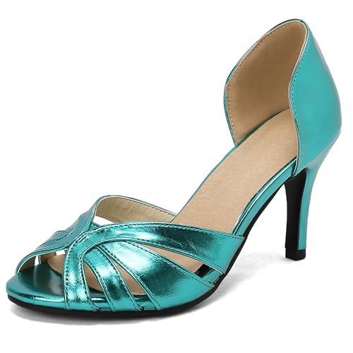 Lroey Reoly Damen Stiletto Höhe Ferse Sandals Runde Zehen Kleid Sandale Ls911 Grün Gr 41 EU Lroey Reoly Damen Stiletto Höhe Ferse Sandals Runde Zehen Kleid Sandale Ls911 Grün Gr 41 EU von Lroey Reoly