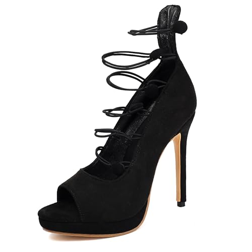 Lroey Reoly Damen Stiletto Höhe Ferse Sandals mit Plateau Pointed Toe Abendschuhe Ls783 Schwarz Gr 36 EU Lroey Reoly Damen Stiletto Höhe Ferse Sandals mit Plateau Pointed Toe Abendschuhe Ls783 Schwarz Gr 36 EU von Lroey Reoly