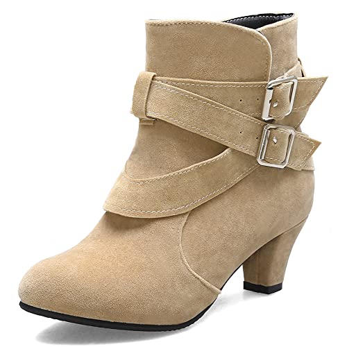 Lroey Reoly Damenstiefeletten mit Kitten-Heel, Bürostiefeletten Leisure Ohne Verschluss Kurzschaft Stiefel Mitte Absatz Almond Toe 447 Aprikose Gr 38 EU Lroey Reoly Damenstiefeletten mit Kitten-Heel, Bürostiefeletten Leisure Ohne Verschluss Kurzschaft Stiefel Mitte Absatz Almond Toe 447 Aprikose Gr 38 EU von Lroey Reoly