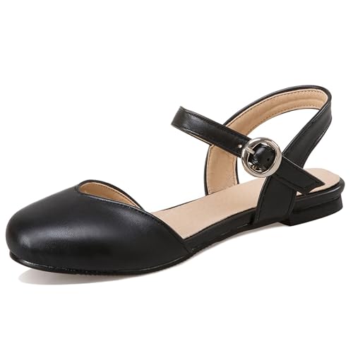 Lroey Reoly Flache Damensandalen Runde Zehen Buro Schuhe Ls1022 Schwarz Gr 38 EU Lroey Reoly Flache Damensandalen Runde Zehen Buro Schuhe Ls1022 Schwarz Gr 38 EU von Lroey Reoly