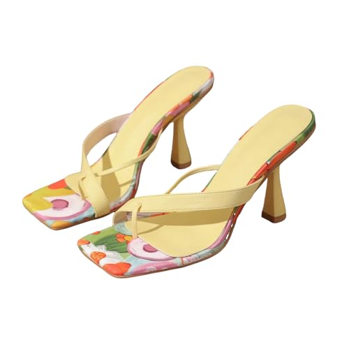 Lryweisy Damen-Sandalen mit Kitten-Heels, offene Zehen, Flip-Flop-Absatz, Mehrfarbig, 41 EU Lryweisy Damen-Sandalen mit Kitten-Heels, offene Zehen, Flip-Flop-Absatz, Mehrfarbig, 41 EU von Lryweisy