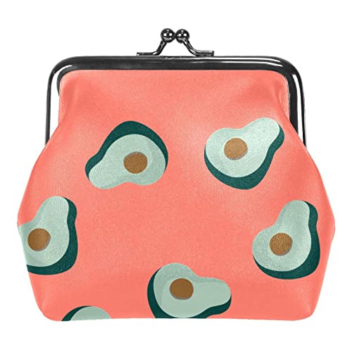 Avocados auf rosa nahtlosem Muster. Geldbörse mit Schnalle von Lsjuee