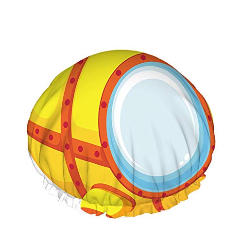 Bathyscaphe Duschhaube Wasserabweisender Badehut Wiederverwendbares strapazierfähiges elastisches Polyester für Männer Frauen 4,3 x 10,6 Zoll von Lsjuee