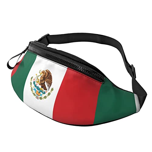 Bauchtasche mit Mexiko-Flagge, Umhängetasche, Hüfttasche für Männer und Frauen. Gürteltasche für Reisen, Spaziergänge, Laufen, Wandern, Angeln. von Lsjuee