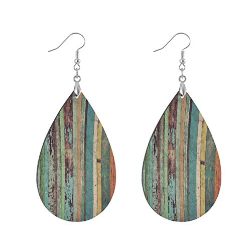 Blattholz Vintage Holz Holz Ohrringe für Frauen Teenager Mädchen Baumeln Tropfen Ohrringe Tropfen Blatt Ohrringe Leichte Ohrring Schmuck Set Geschenke von Lsjuee
