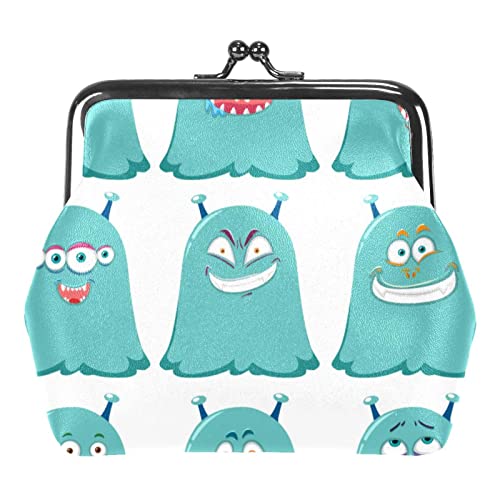 Blaue Geldbörse mit süßer Alien-Schnalle von Lsjuee