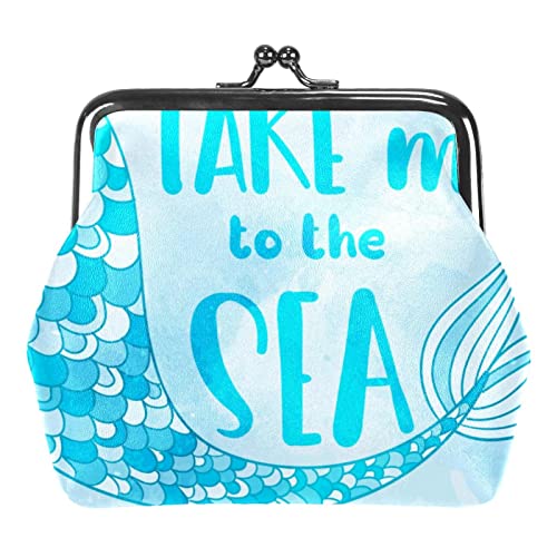 Blaues Meer Meerjungfrauenschwanz-Marine-Schnalle-Geldbörse von Lsjuee