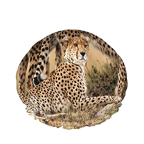 Cheetah Duschhaube Wasserabweisender Badehut Wiederverwendbares strapazierfähiges elastisches Polyester für Männer Frauen 4,3 x 10,6 Zoll von Lsjuee