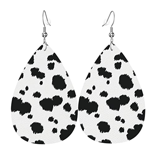 Dalmatiner-Druckmuster-Ohrringe für Frauen, Ohrringe, niedliche Lederohrringe, tropfenförmige Danlge-Ohrringe, Urlaubsohrringe Dalmatiner-Druckmuster-Ohrringe für Frauen, Ohrringe, niedliche Lederohrringe, tropfenförmige Danlge-Ohrringe, Urlaubsohrringe von Lsjuee