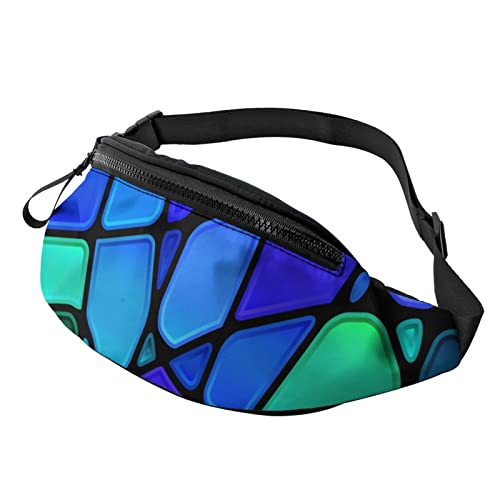 Fanny-Packs mit abstraktem Buntglas-Motiv für Damen und Herren, leicht, lässig, Sport-Hüfttasche für Outdoor-Workout, Reisen, Laufen, Radfahren von Lsjuee