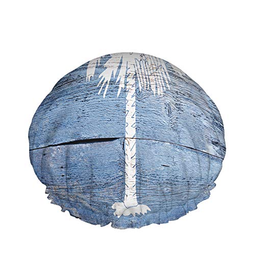 Flag Duschhaube Wasserabweisender Badehut Wiederverwendbares strapazierfähiges elastisches Polyester für Männer Frauen 4,3 x 10,6 Zoll von Lsjuee