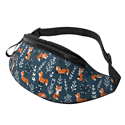 Fox Flower Gürteltasche zum Wandern, Hüfttasche für Damen und Herren, Verstellbarer Gürtel, modische Hüfttasche für Reisen, Freizeit, Laufen, Radfahren von Lsjuee