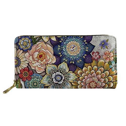 Frauen Brieftasche Leichte Tasche für Reisen, Einkaufen, Münztasche, Blume von Lsjuee