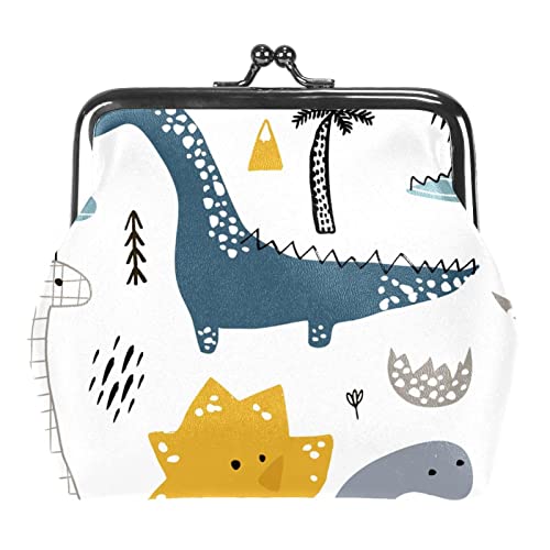 Geldbörse mit Cartoon-Dinosaurier-Motiv, Geldbörse, Kleingeldbeutel, Geschenke für Damen, Kinder, Mädchen, Schlüsselhalter von Lsjuee