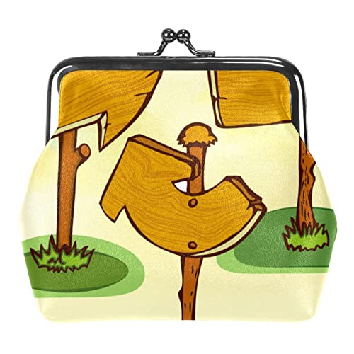 Geldbörse mit Cartoon-Holzbrett-Schnalle von Lsjuee