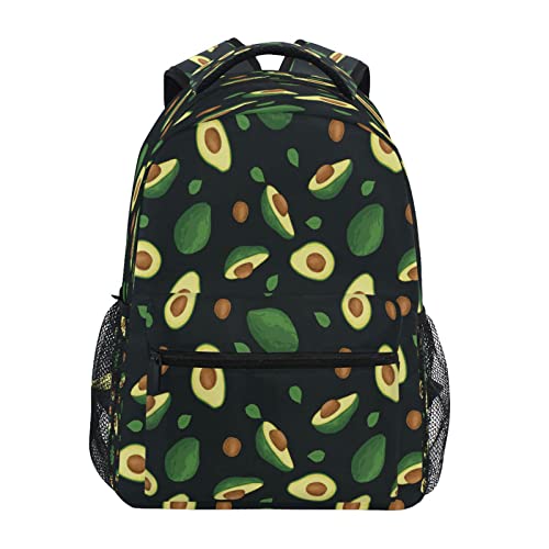 Grüner Avocado-Rucksack für die Schule, wasserabweisender Laptop-Rucksack für Reisen, lässiger Tagesrucksack für Mädchen, Jungen, Teenager von Lsjuee