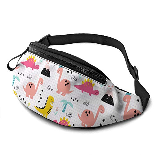 Gürteltasche für Männer und Frauen, Dinosaurier im Dschungel, Hüfttasche mit Gürtel, verstellbare Schultertasche, Umhängetasche, Brusttasche für Reisen, Wandern, Radfahren, Laufen von Lsjuee