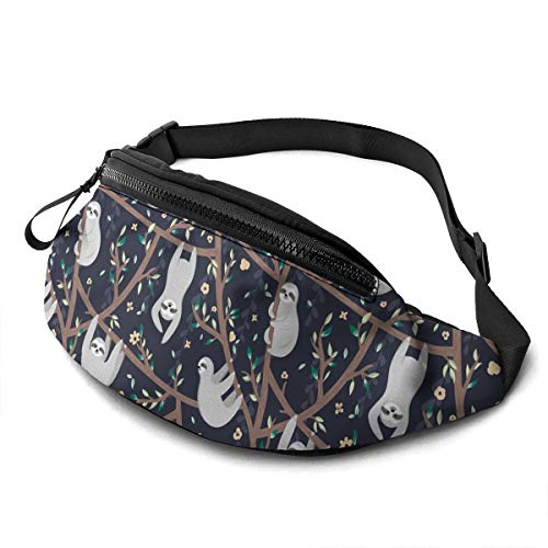 Gürteltasche für Männer und Frauen, Faultiere im Baum, Hüfttasche mit Gürtel, verstellbare Schultertasche, Umhängetasche, Brusttasche für Reisen, Wandern, Radfahren, Laufen von Lsjuee