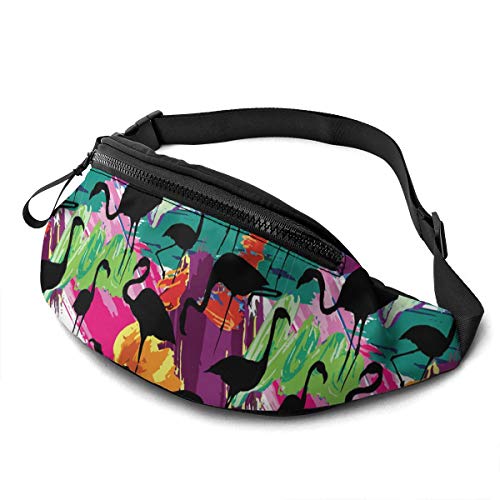 Gürteltasche für Männer und Frauen, Flamingo-Hüfttasche mit Gürtel, verstellbare Schultertasche, Umhängetasche, Brusttasche für Reisen, Wandern, Radfahren, Laufen von Lsjuee