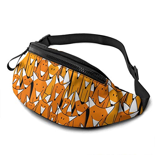 Gürteltasche für Männer und Frauen, Foxes Big Family Hüfttasche mit Gürtel, verstellbare Schultertasche, Umhängetasche, Brusttasche für Reisen, Wandern, Radfahren, Laufen von Lsjuee