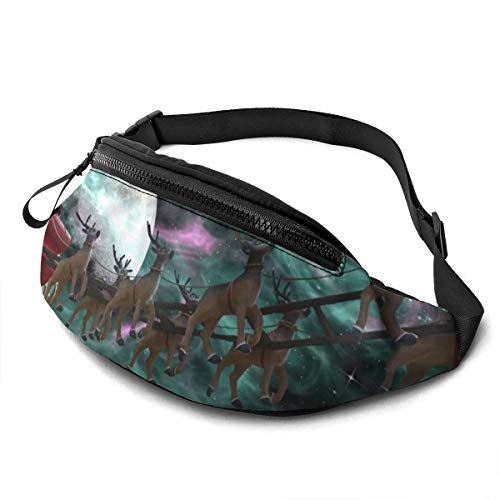 Gürteltasche für Männer und Frauen, Galaxy Christmas Hüfttasche mit Gürtel, verstellbare Schultertasche, Umhängetasche, Brusttasche für Reisen, Wandern, Radfahren, Laufen von Lsjuee