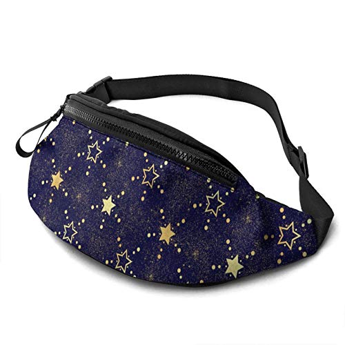 Gürteltasche für Männer und Frauen, Gold Star Hüfttasche mit Gürtel, verstellbare Schultertasche, Umhängetasche, Brusttasche für Reisen, Wandern, Radfahren, Laufen von Lsjuee