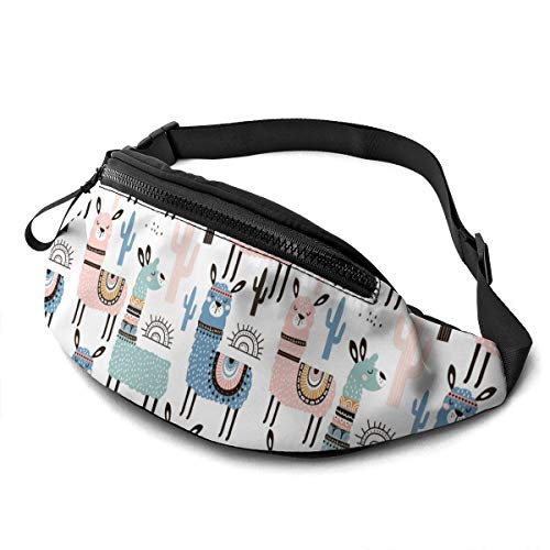 Gürteltasche für Männer und Frauen, Kaktus-Schaf-Alpaka-Hüfttasche mit Gürtel, verstellbare Schultertasche, Umhängetasche, Brusttasche für Reisen, Wandern, Radfahren, Laufen von Lsjuee