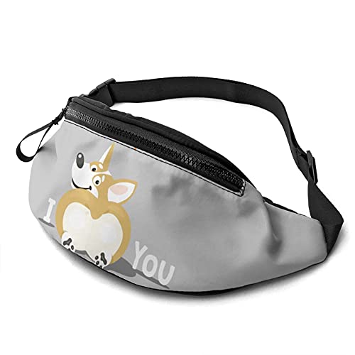 Gürteltasche für Männer und Frauen, Welsh Corgi Dog, Hüfttasche mit Gürtel, verstellbare Schultertasche, Umhängetasche, Brusttasche für Reisen, Wandern, Radfahren, Laufen von Lsjuee