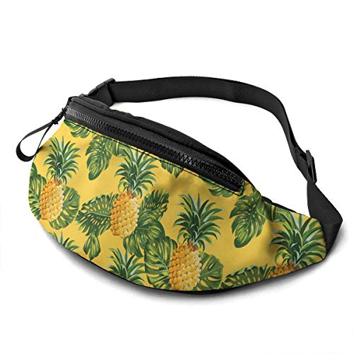 Gürteltasche für Männer und Frauen, gelbe Ananas-Hüfttasche mit Gürtel, verstellbare Schultertasche, Umhängetasche, Brusttasche für Reisen, Wandern, Radfahren, Laufen von Lsjuee