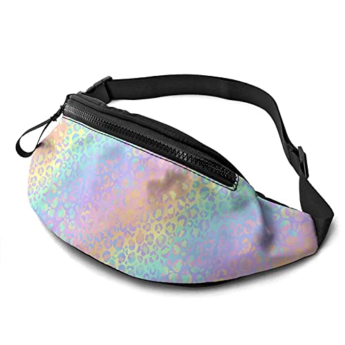 Gürteltasche für Männer und Frauen, holografischer Leoparden-Druck, Hüfttasche mit Gürtel, verstellbare Schultertasche, Umhängetasche, Brusttasche für Reisen, Wandern, Radfahren, Laufen von Lsjuee