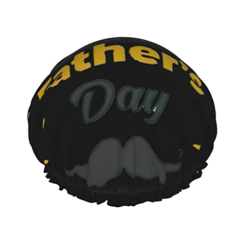 Happy Father's Day Gift I Love You Dad Duschhaube Frauen Wiederverwendbare Lange Haarkappen Verstellbare Doppelschicht Badeduschhut Für Frauen Kinder Geeignet Für Alle Längen von Lsjuee