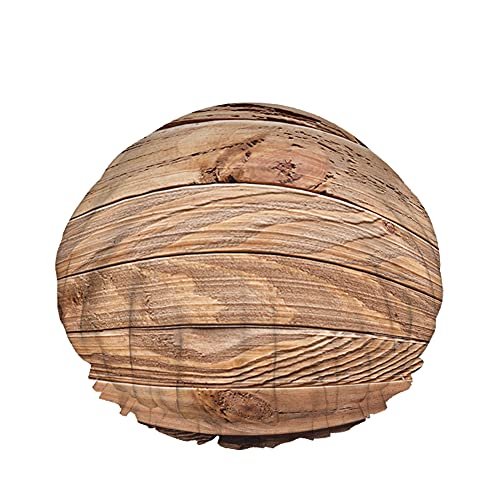 Holzbrett Duschhaube Wasserabweisender Badehut Wiederverwendbares strapazierfähiges elastisches Polyester für Männer Frauen 4,3 x 10,6 Zoll von Lsjuee