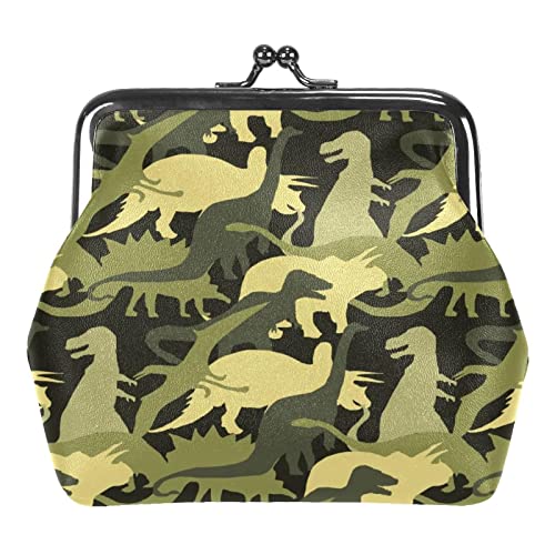 Kleine Geldbörse mit Schnalle, Camouflage-Armee-Muster, Geldbörse mit Kiss-Lock-Verschluss von Lsjuee