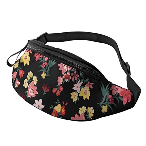 Kleine Wildblumen-Gürteltaschen für Damen und Herren, leichte, lässige Sport-Hüfttasche für Outdoor-Workout, Reisen, Laufen, Radfahren von Lsjuee