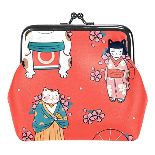 Kleiner Geldbeutel mit Schnalle, Verschiedene Katzen-Beutel, Kiss-Lock-Verschluss, Kleingeld-Geldbörse von Lsjuee