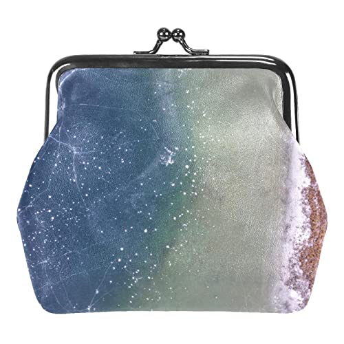 Kleiner Geldbeutel mit Schnalle und Meeresmuster-Beutel, Kleingeldbörse mit Kiss-Lock-Verschluss von Lsjuee