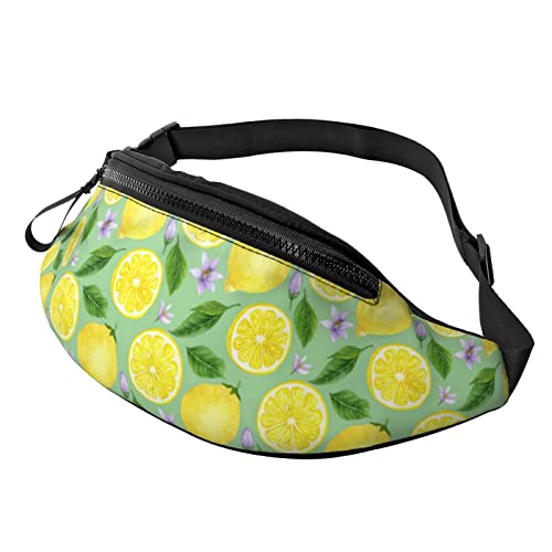 Lemon Lässige Gürteltasche für Männer und Frauen, Verstellbarer Gürtel, für Reisen, Wandern, Radfahren, Laufen, Festival, Rave von Lsjuee