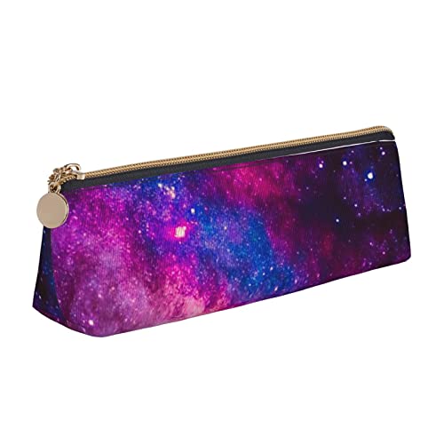 Lsjuee Galaxy Pink Purple Federmäppchen für Damen, Stifttasche, einfache Tragetasche für Erwachsene, mit glattem Reißverschluss, langlebig, leicht, für Büro, Organizer, Aufbewahrungstasche von Lsjuee