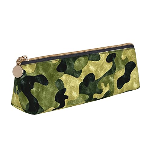 Lsjuee Militaire Camouflage Federmäppchen für Damen, Stifttasche, einfache Tragetasche für Erwachsene, mit glattem Reißverschluss, langlebig, leicht, für Büro, Organizer, Aufbewahrungstasche von Lsjuee