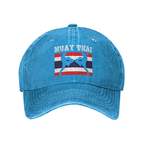 Lsjuee Muay Thai Thailand Flagge Unisex Cowboyhut Baseballkappen Verstellbare Sport Golf Denim Casquette Cap Schwarz von Lsjuee