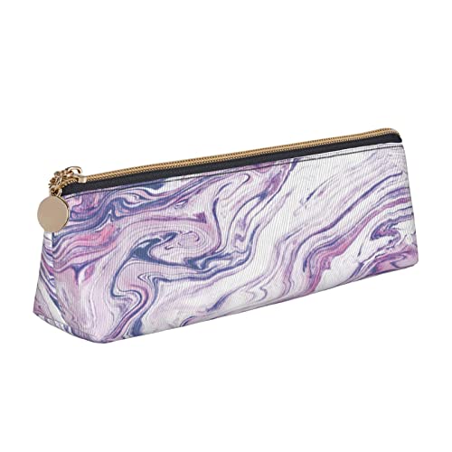 Lsjuee Purple Mist Marble Federmäppchen für Damen, Stifttasche, einfache Tragetasche für Erwachsene, mit glattem Reißverschluss, langlebig, leicht, für Büro, Organizer, Aufbewahrungstasche von Lsjuee