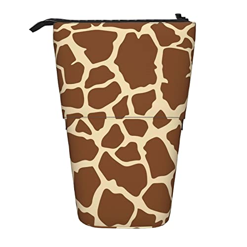Lsjuee Teleskop-Federmäppchen, Giraffen-Motiv, stehender Stiftbeutel, Schreibwaren-Organizer-Tasche, tragbarer Stiftetui-Halter für Büro, Schule, Teenager, Taschen, Mädchen von Lsjuee
