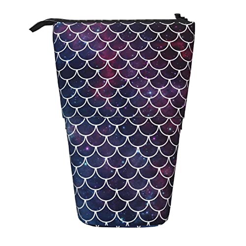 Lsjuee Teleskop-Federmäppchen, Meerjungfrauen-Skala, stehendes Federmäppchen, Schreibwaren-Organizer-Tasche, tragbarer Stiftetui-Halter für Büro, Schule, Teenager, Taschen, Mädchen von Lsjuee