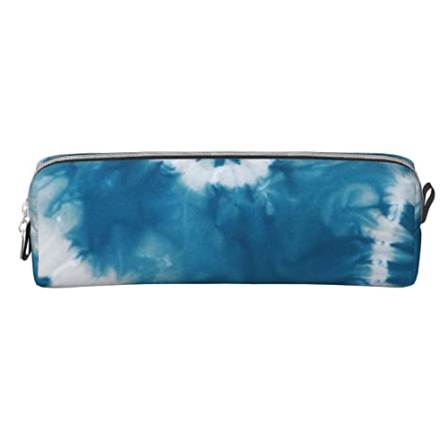 Lsjuee Tie Dye Blue Kleines Federmäppchen, einfache Stifttasche, Tragetasche für Erwachsene, mit glattem Reißverschluss, langlebig, leicht, für Büro, Organizer, Aufbewahrungstasche von Lsjuee