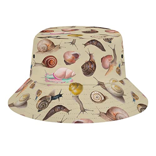 Lustiger Schnecken-Eimer-Hut für Frauen Männer Schnecke Tiere Sommer Fischerhut Reise Urlaub Strand Outdoor Packbare Sonnenkappe von Lsjuee